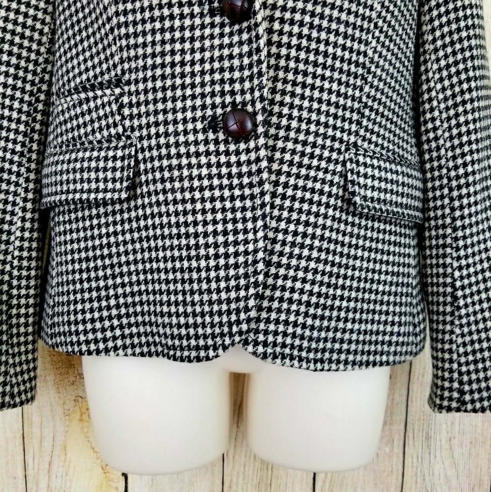 J. Crew Black and White Houndstooth Blazer - Picture 4 of 8